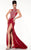 Panoply - Stunning Illusion Metallic Lace Applique Trumpet Gown 14798  in Green