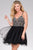 Bead Embellished V-neck Tulle Fit and Flare Dress JVN47550