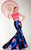 Panoply - Quirky Floral Print Mikado Trumpet Evening Gown 14805 In Floral and  Multi-Color