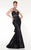 Panoply - Ruffle Skirt Paneled Illusion Trumpet Gown 14808 in White and Neutral