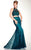 Panoply - Two-Piece Intricately Embellished Lace Trumpet Gown 14812 in Green
