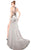 Panoply - Sultry Beaded Crew Neck Mermaid Dress 14820 In Gray