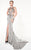 Panoply - Sultry Beaded Crew Neck Mermaid Dress 14820 In Gray