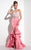 Panoply - Beaded Lace Applique Two-Piece Mermaid Dress 14825 in Pink