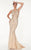 Panoply - Ravishingly Adorned Panel Mermaid Gown 14833 In Neutral