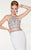 Panoply - 14840 Two-Piece Ornate Halter Jersey Gown in White