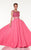Panoply - Two-Piece Lavishly Beaded Bodice A-line Dress 14842 in Pink