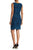Chetta B - B1716898 Crochet Lace Sheath Cocktail Dress In Green and Blue