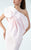 MNM Couture - Asymmetric Shoulder Brocade Mermaid Gown G0730 in Pink