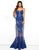 Mac Duggal - Black White Red Style 78999R in Blue