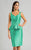 Feriani Couture - 18559 Pearls and Peplum Cocktail Dress In Green