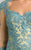 Feriani Couture - 18571 Sheer Lace Evening Gown In Blue and Neutral