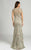 Feriani Couture - 18571 Sheer Lace Evening Gown In Gray and Neutral