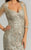 Feriani Couture - 18571 Sheer Lace Evening Gown In Gray and Neutral