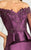 Feriani Couture - 18574 Beaded Off-Shoulder Trumpet Dress In Purple