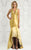 Feriani Couture - 18575 Sleeveless Deep V-Neck Trumpet Dress In Gold and Silver