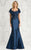 Feriani Couture - Laced Sweetheart Mermaid Evening Dress 18578 In Blue