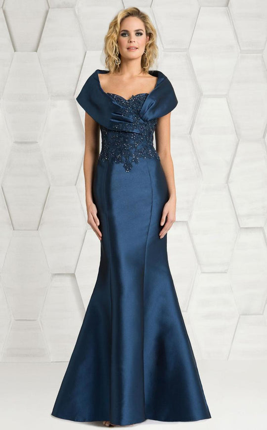 Feriani Couture - 18578 Laced Sweetheart Mermaid Gown In Blue