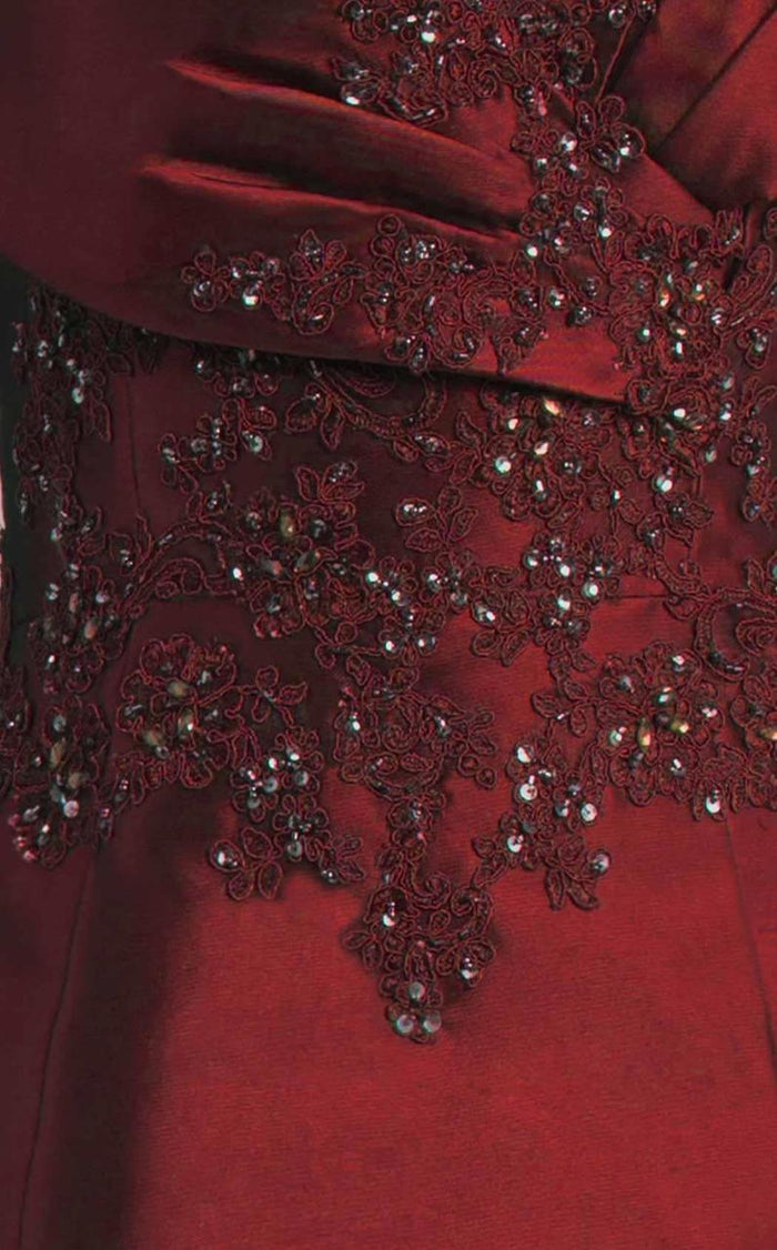 Feriani Couture - 18578 Laced Sweetheart Mermaid Gown In Red