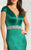 Feriani Couture - 18582 Ruffled Deep V-Neck Mermaid Dress In Green