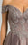 Feriani Couture - 18585 Laced Off Shoulder A-Line Gown In Gray