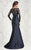 Feriani Couture - 18606 Embellished Bateau Neck Mermaid Dress In Blue