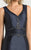 Feriani Couture - 18611 Embellished V-neck Mermaid Dress In Blue