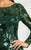 Feriani Couture - 18613 Embroidered Bateau Sheath Dress  In Green