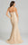 Feriani Couture - 18616 Strapless Embroidered Gown In Neutral
