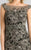 Feriani Couture Illusion Bateau Embellished Evening Gown  in Black