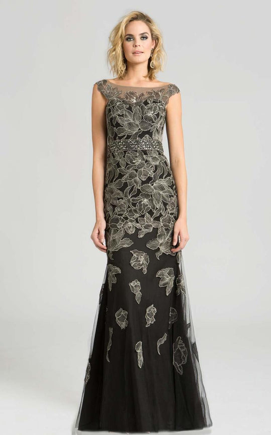 Feriani Couture - 18621 Sheer Illusion Embellished Gown In Black