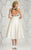 Feriani Couture - 18632 Floral Beaded A-line Dress In White