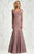 Feriani Couture - 18633 Lace V-neck Mermaid Dress In Purple
