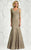 Feriani Couture - 18633 Lace V-neck Mermaid Dress In Neutral