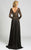 Feriani Couture - 26237 Bedazzled Bateau Sheer Dress  In Black