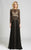 Feriani Couture - 26237 Bedazzled Bateau Sheer Dress  In Black