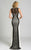 Feriani Couture - 26239 Figure-Flattering Evening Gown In Black and White