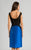 Feriani Couture - 26246 Beaded Cap Sleeves Sheath Short Dress In Blue