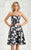 Feriani Couture - 26248 Strapless Floral Cocktail Dress In Blue