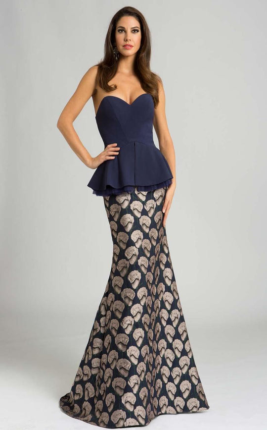 Feriani Couture - 26249 Strapless Mermaid Evening Gown In Blue