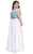 Kurves by Kimi - Sheer Embellished A-line Evening Dress 71170 in White and Blue