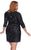 Kurves by Kimi - Stunning Embellished V-Neck Sheath Dress 73122 In Black