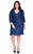 Kurves by Kimi - Stunning Embellished V-Neck Sheath Dress 73122 In Blue