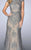 La Femme - 23059 Lace Illusion Bateau Sheath Dress In Gray