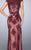 La Femme - 23059 Lace Illusion Bateau Sheath Dress In Purple