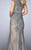 Lace Bateau Cap Sleeves Sheath Evening Dress 23059 in Gray