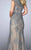La Femme - 23059 Lace Illusion Bateau Sheath Dress In Gray