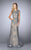 Lace Bateau Cap Sleeves Sheath Evening Dress 23059 in Gray
