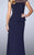 La Femme - 23112 Beaded Bateau Jersey Evening Gown In Blue