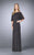 La Femme - 23113 Faux Cape Jersey Column Dress In Gray